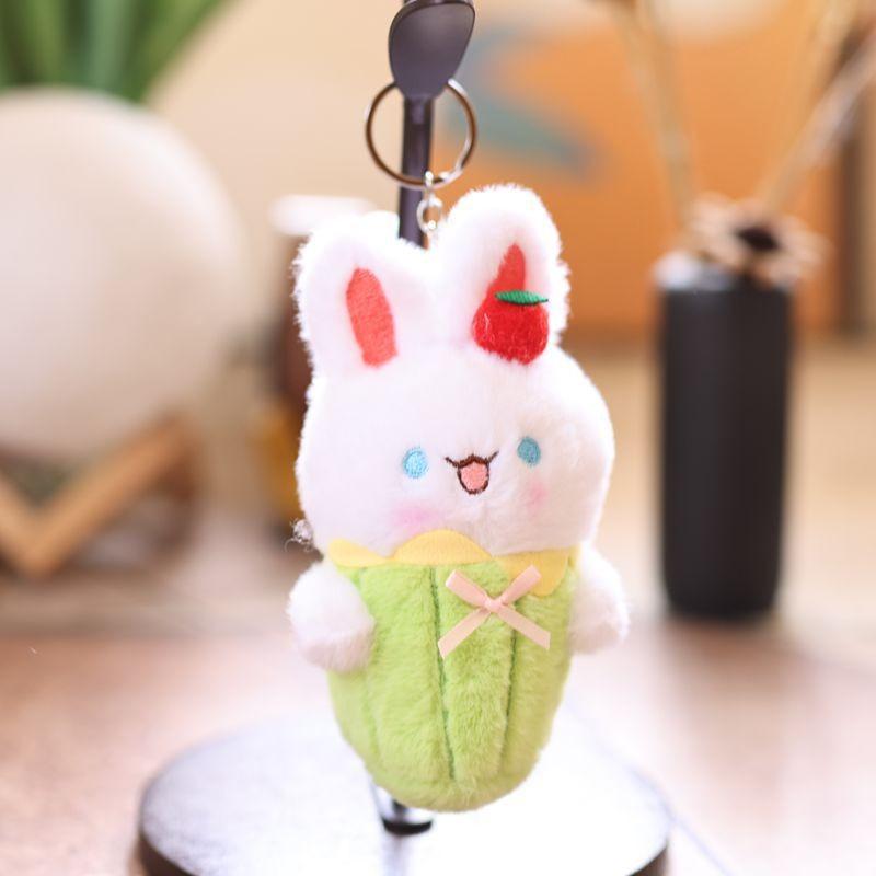 Fruit Bunny Cartoon Plush Animal Pendant Doll For Kids Gift And Bag Decoration
