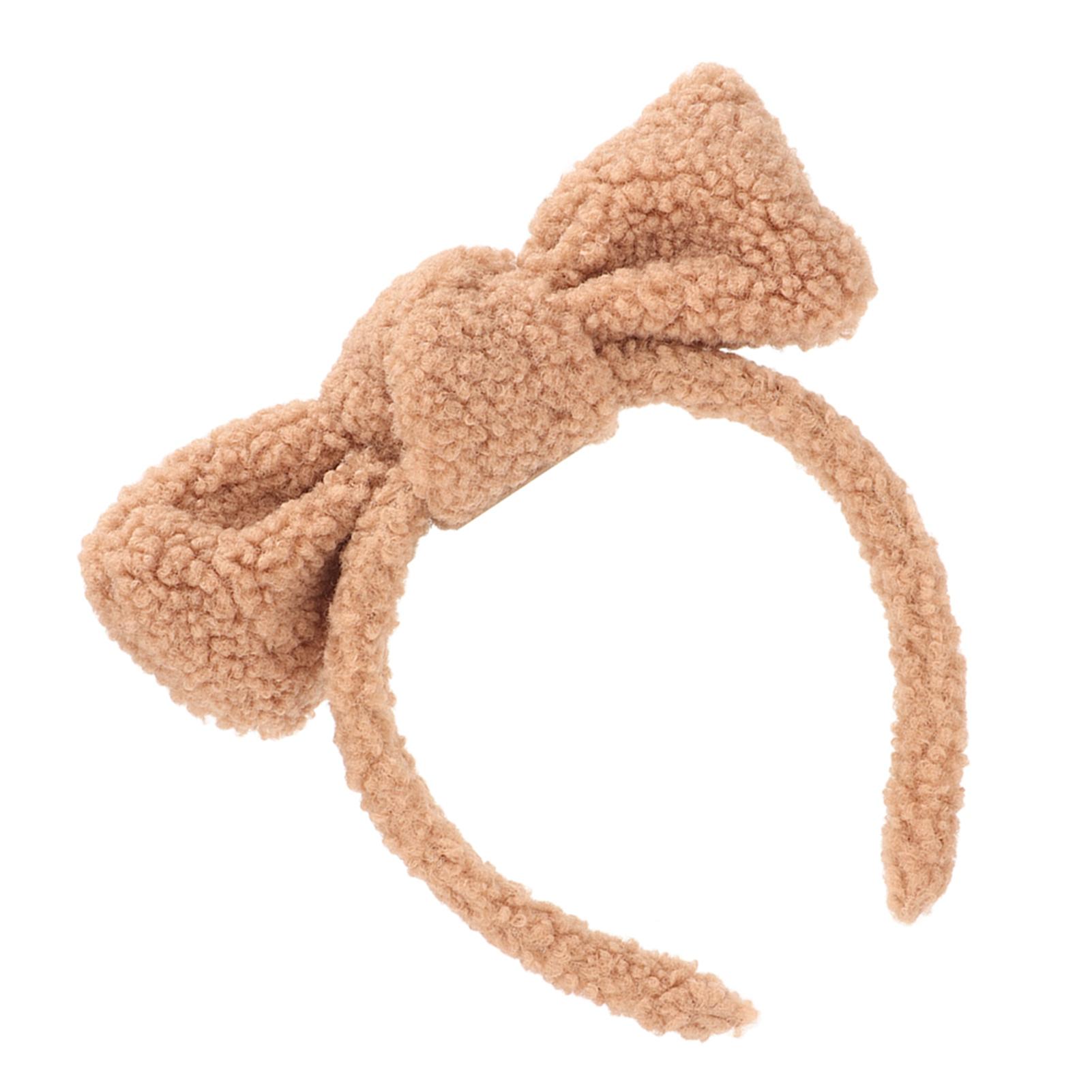 

Cute Plush Hairband Washable Fast Drying Comfortable Reusable Lightweight for Washing Face Makeup Shower