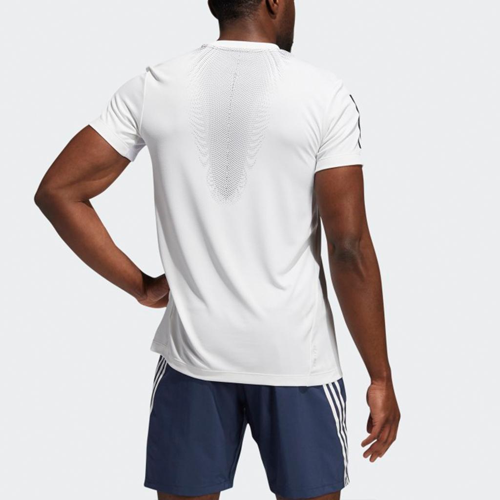 Adidas Casual Sports Training Running Short Sleeve T-Shirt Men Tops White GT8267