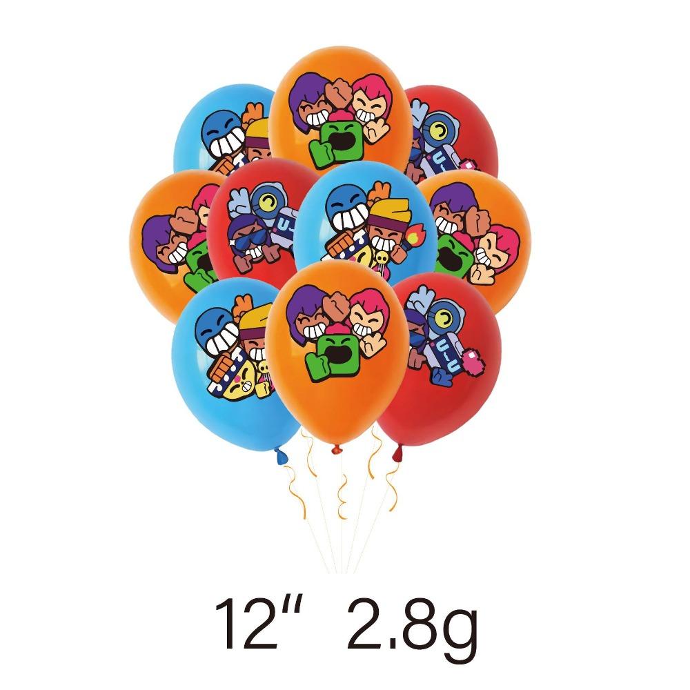 Anime Game Theme Party Supplies Flag Pull Banner Cake Topper Balloon Set Kid Girl Boy Happy Birthday Party Baby Shower Decor