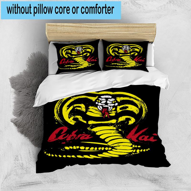 Cobra Movies Of The Fighters 3pcs Bedding,Including 1pc Duvet Cover And 2pcs Pillowcases Perfect for Christmas,Ideal for Bedroom, Dormitory
