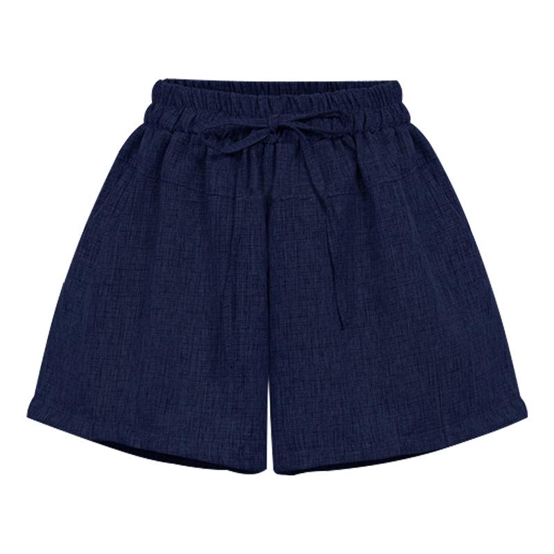 Høy midje A-linje vide ben dameshorts - Koreansk stil, Pluss størrelse, Sommer avslappet slim bukser