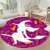 Witch Round Office Rug Perfect for Dining Room Study Room Kitchen Game Room Antislip Round Carpet Anime Office Decor Perfect Gift for Women Men