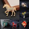 Creative Rhinestone Enamel Brooch Unisex Coat Clothing Lapel Pins Brooches For Party Jewelry Accessories