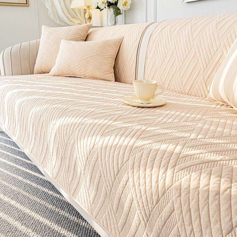 

Подушка для дивана из стираного хлопка Универсальная для всех сезонов Новая подушка для сиденья Легкая роскошь Высокий класс Нескользящий кожаный чехол Тканевый чехол 70*70cm