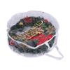 Christmas Wreath Storage Container Zippered Clear PVC Protective Case for Holiday Garlands Seasonal Decoration Bag