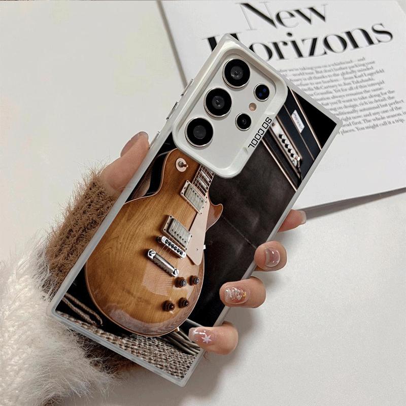 Guitar Retro Rock Music Shockproof Phone Case for Samsung Galaxy S26 Edge S25 Ultra S24 FE S23 Plus S21 Cover Anti Fall Fundas