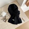 Gestrickter Schal Damen Wolle Winter Warme Schals Helles Einfarbiges Design Verdickter Schal Weicher Kaschmir-Pashmina Hals