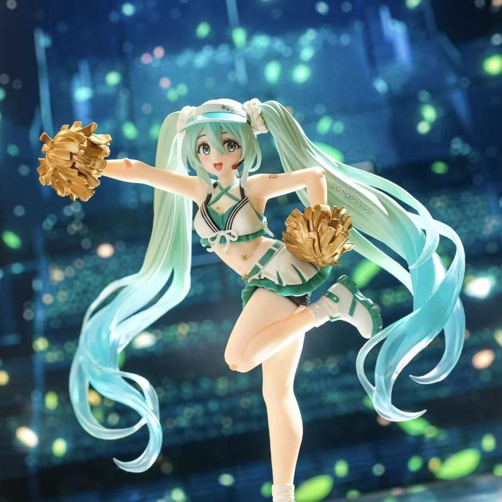 Hot 18Cm Fashion Hatsune Miku Anime Figure Cheerleader Hatsune Miku Action Figures Kawaii Girl Figurine Pvc Collection Model Toy