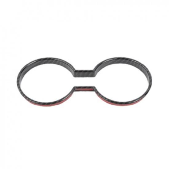 Carbon Fiber Interior Water Cup Holder Frame Trim Cover for Jeep Compass 2011-16