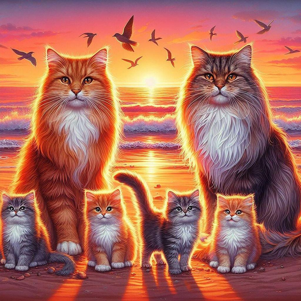 Animal Series 5D DIY Diamond Art Painting Kits for Gift Home Wall Decor Round Full Drill Dimond Art Paintings 15.75 X15.75 in