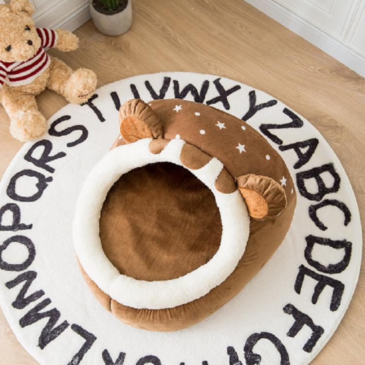 Buda dla psa i kota Półzamknięta Zimowa Ciepła Całoroczna Materac Teddy Akcesoria dla Dużych Średnich i Małych Psów