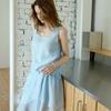 Kelly Donahue Tencel Square Tiered Dress_Blue