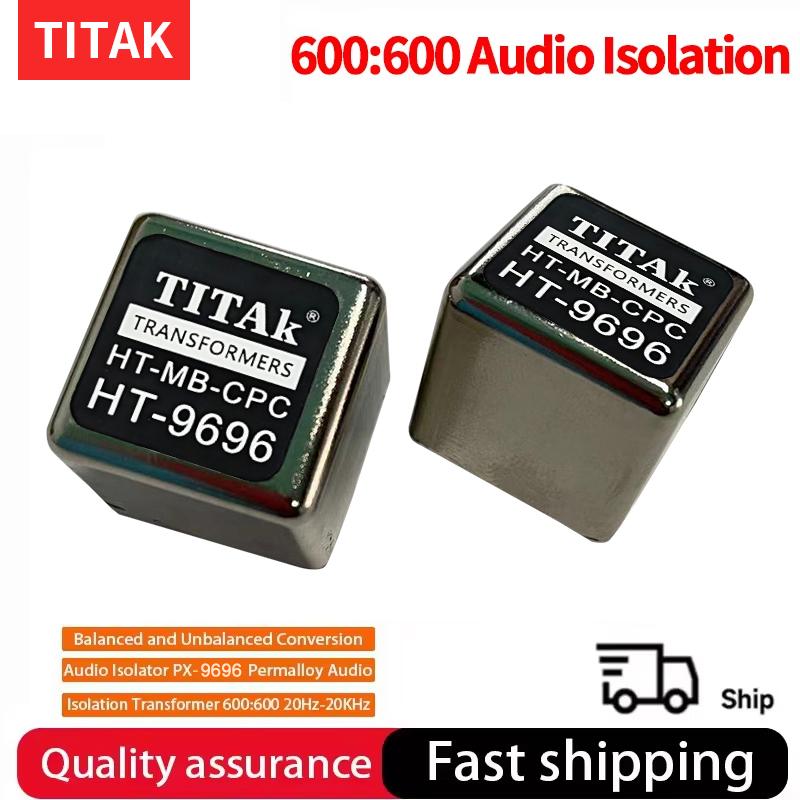 HT-9696 Permalloyový audio signálový transformátor Vyvážená a nevyvážená konverze Audio izolátor 600:600 20Hz-20KHz Vyvážený na RCAGood produkt