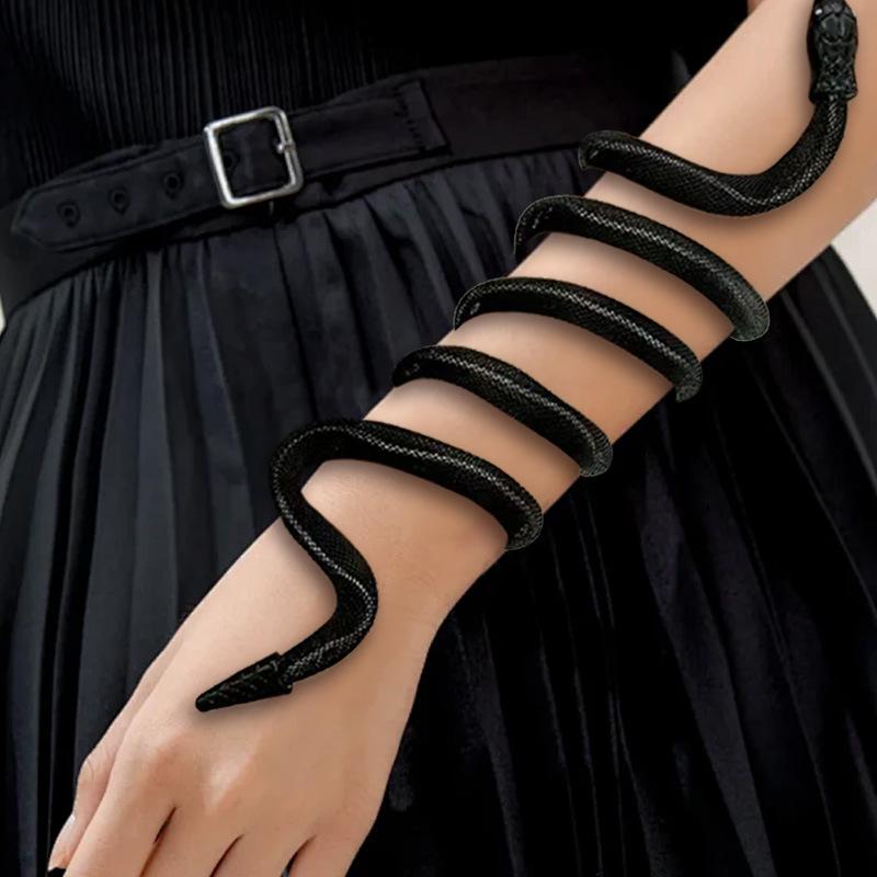 Trendy Punk Retro Winding Snake Arm with Exaggerated Personality Women's Bracelet
