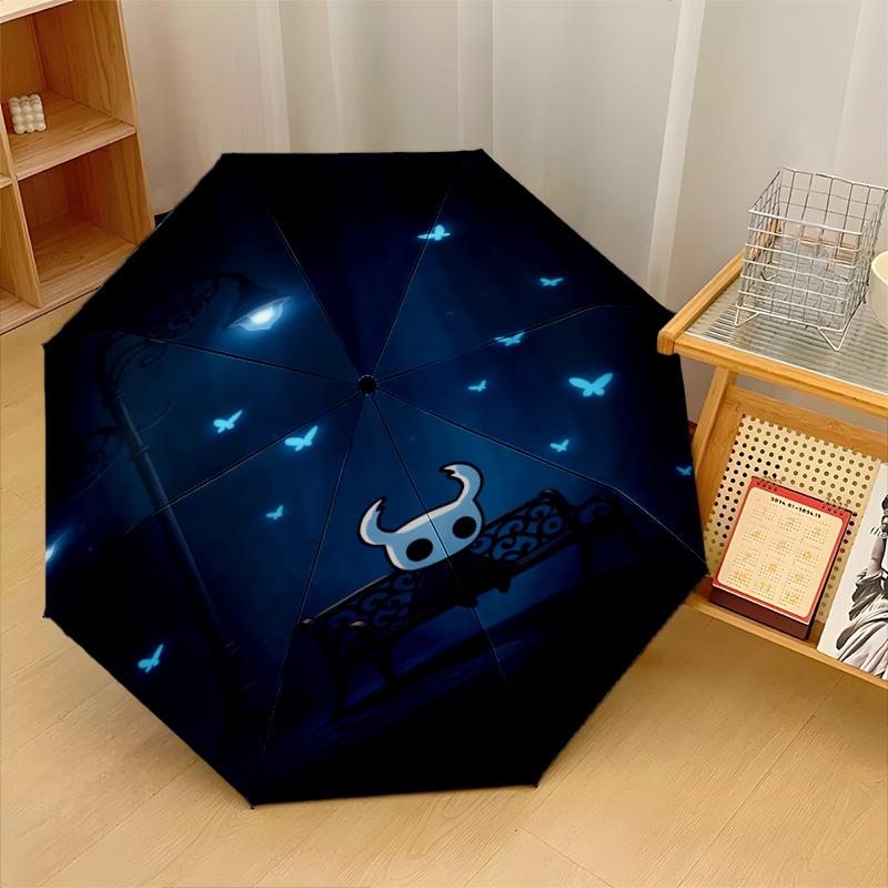 Hollow Knight Windproof Auto 8 Rib Folding Umbrella Portable Outdoor Parasol