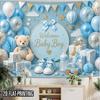 2D Flat - 2D Flat - 2D Flat Print 1pc Tapestry Welcome Baby Boy Blue Themed Party Wall Hanging Aesthetic High-Definition Printing Polyester for Living