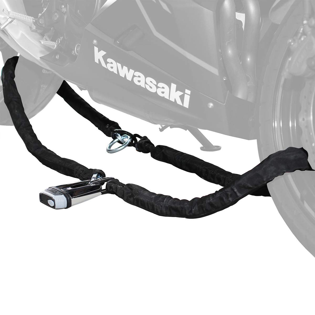 

DOPPELGANGER Double Loop Strong Chain Motorcycle Long Design Total Lock, Detachable, Anti-Theft, Lock, Padlock, (270cm Length), DKL512-BK чёрный