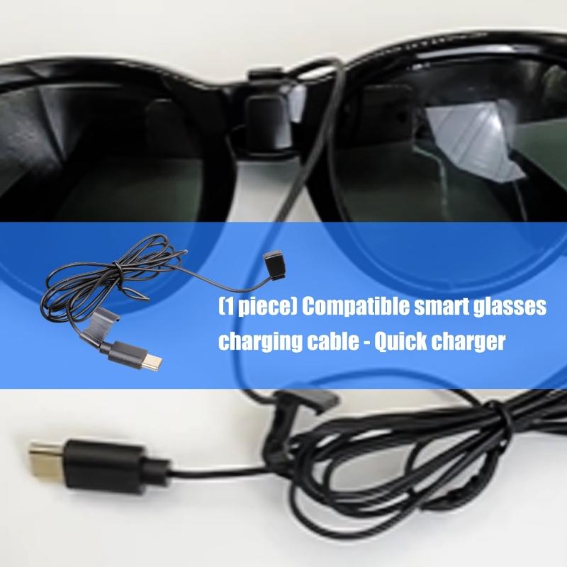 PVC Chargers Cord With TangleFree Design for Smartests Glasses Eyewears Accessories