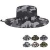 Summer Safari Camouflage Outdoor Fishing UV Hiking Hat Dark [AXIAO] Men's Hat, Mesh, Hat, Protection, Water-Repellent, Adjustable, (Camouflage Gray)