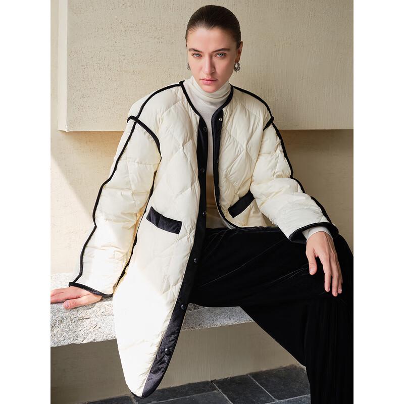 Sancai 2024 Autumn Color-block Duck Down Jacket