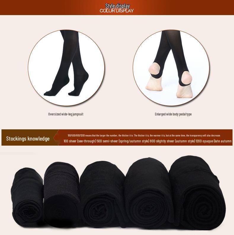 Plus Size Velvet Footed Leggings and Pantyhose for Women - Spring & Autumn
