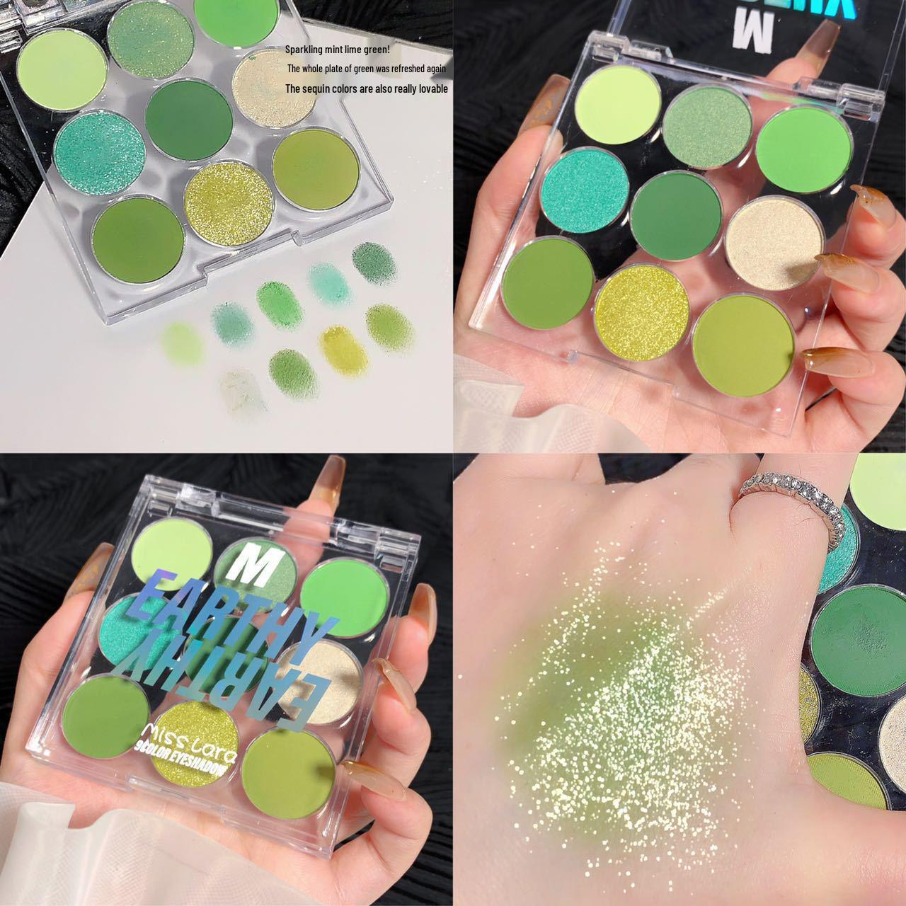 Misslara Девятицветная стойкая палитра теней для век для сценических выступлений