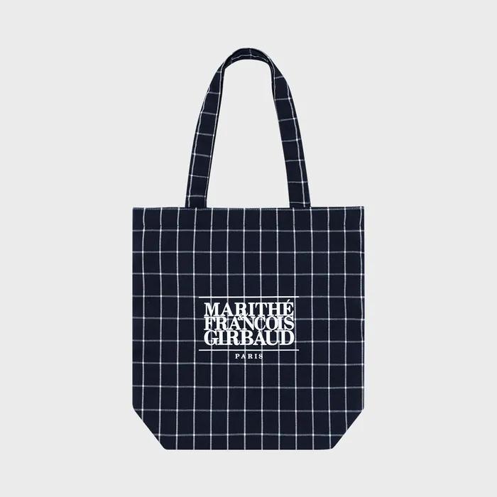 CLASSIC LOGO CHECK ECO BAG navy