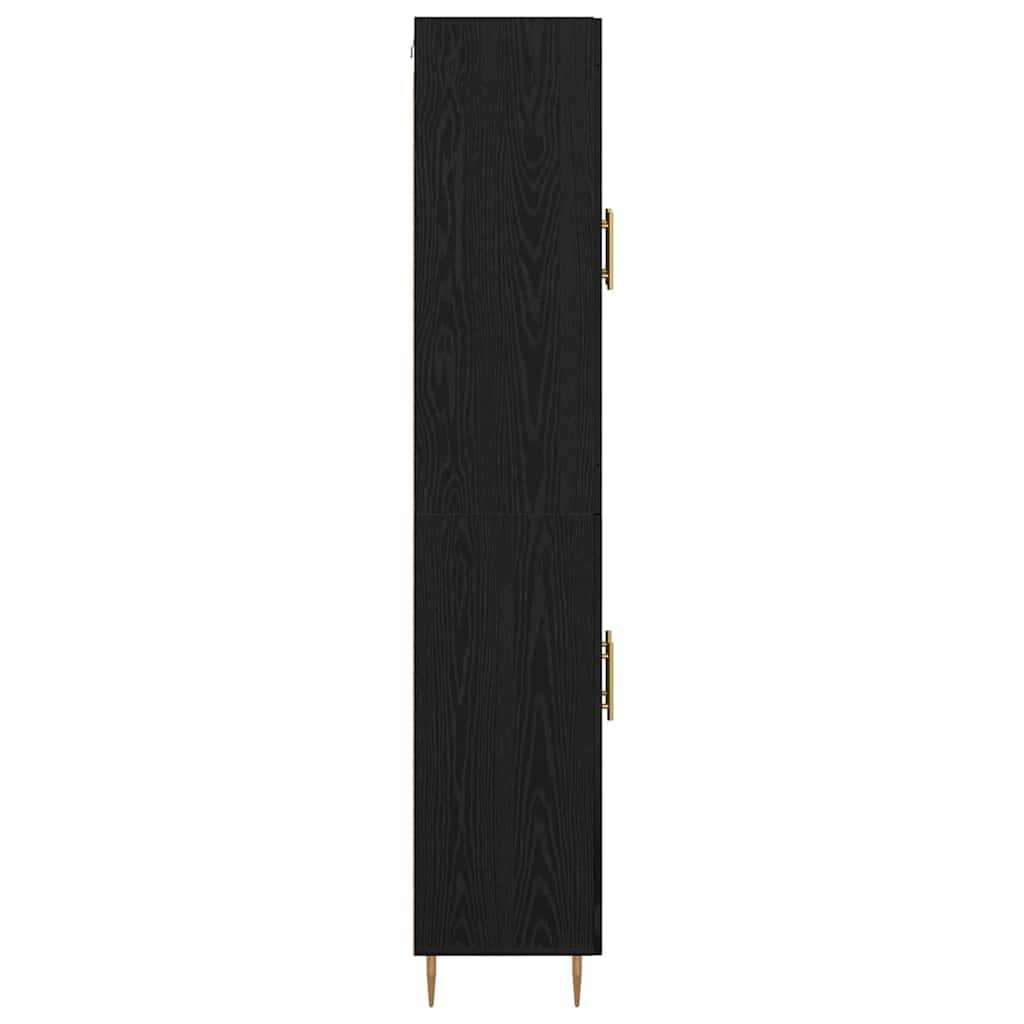 Highboard 2 pcs Black Oak Effect Particleboard