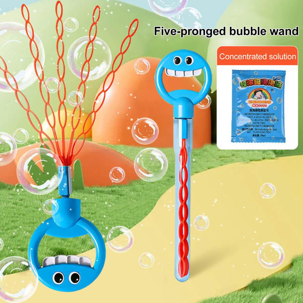 Yousheng 32-Hole Smile Face Bubble Machine Romantic Bubble Maker with Concentrate Packs Bubble Blowing Machine Toy for Kids Adults