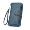 Portafoglio da donna in vera pelle Porta carte multiplo lungo Portafoglio RFID di grande capacità per borsa da donna per cellulare