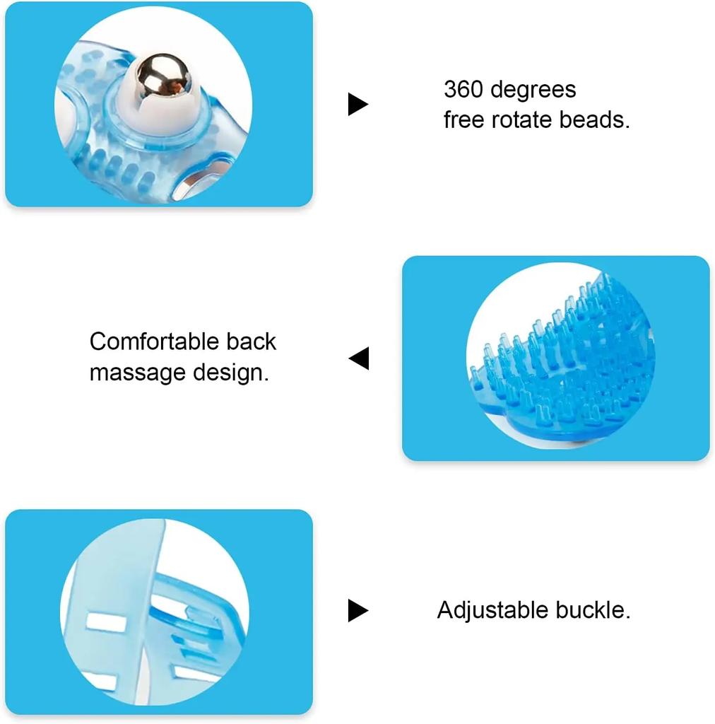 Handheld Massage Ball for Muscle Back Neck Joint Foot Shoulder Leg Pain Relief - Palm Shaped Massage Tool with Roller Balls