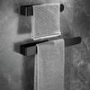 Modern Black Stainless Steel Towel Bar Wall Mount For Bathroom And Kitchen Use