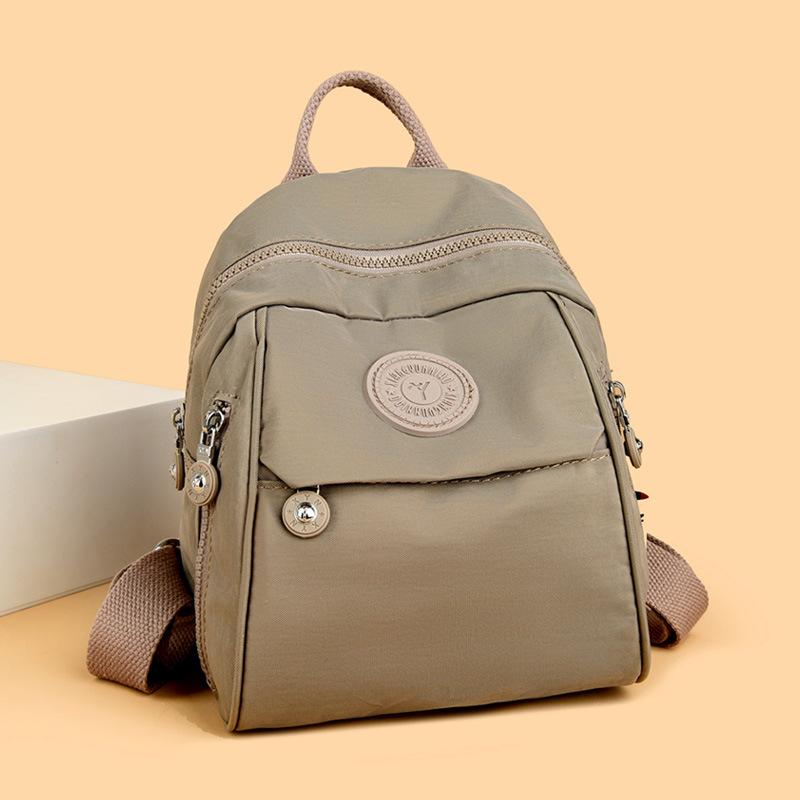 Large Capacity Student Schoolbag Women's Backpack Lightweight Water-repellent Nylon Commuter Travel Bag