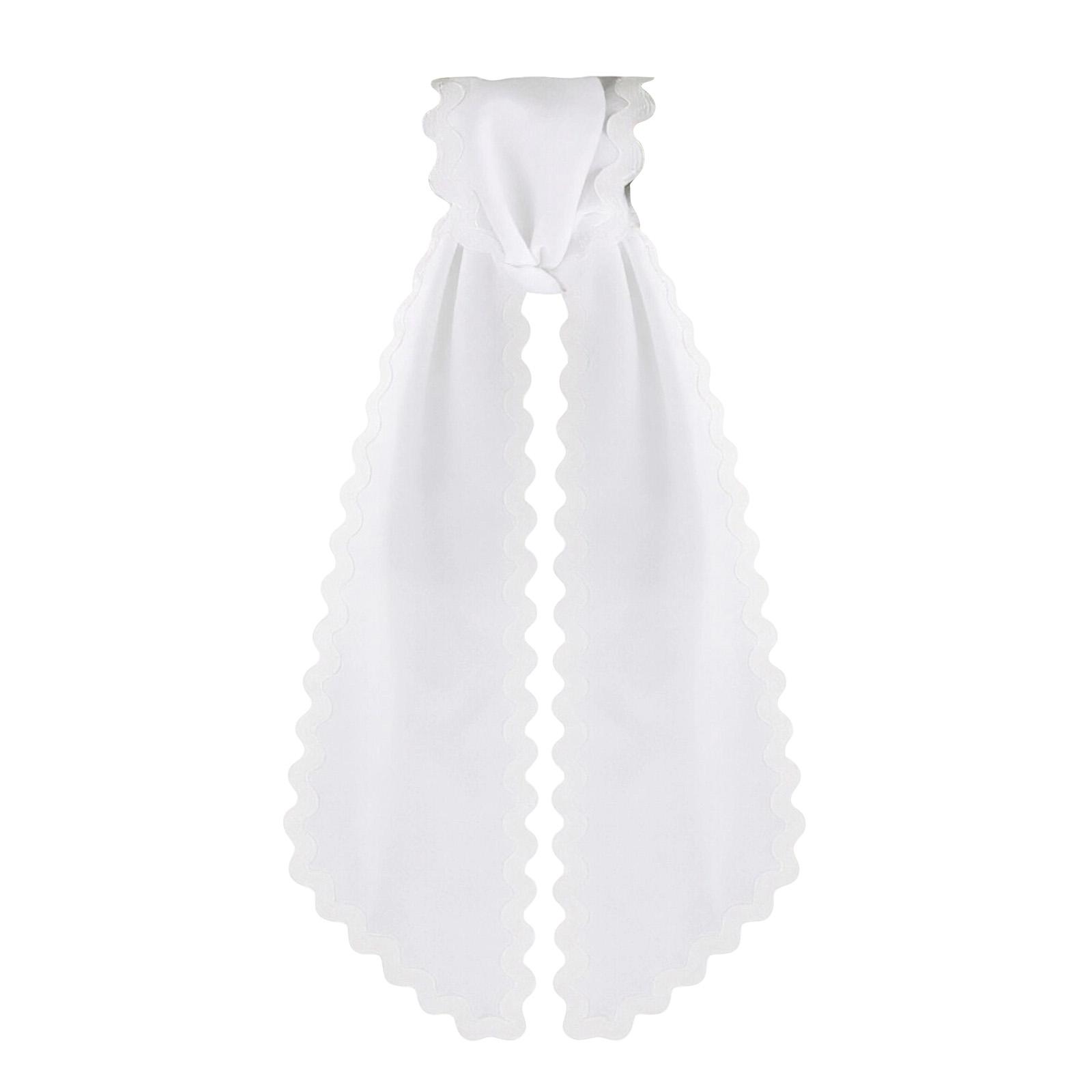 

Fabric Decorative Garland Ribbon with Wavy Edge Trim for Door Hanging and Home Decoration Suitable for Various Events and Seasonal Displays One Size білий