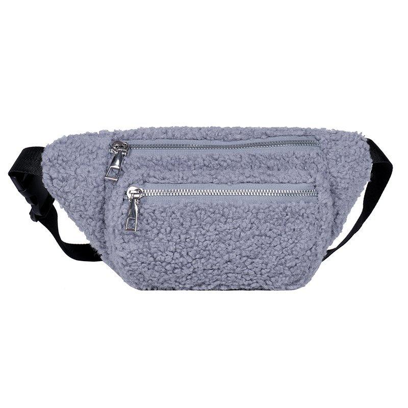 Retro Fluweel Dames Heuptas Luxe Luipaard Banaan Borsttas Ontwerp Zebra Print Pluche Grappige Tas Dames Schouder Crossbody Tas