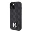 Karl Lagerfeld Klhcp15Spklpklk Iphone 15 / 14 / 13 6.1 Czarny/Black Hardcase Skóra Monogram Hot Stamp Metalowe Logo