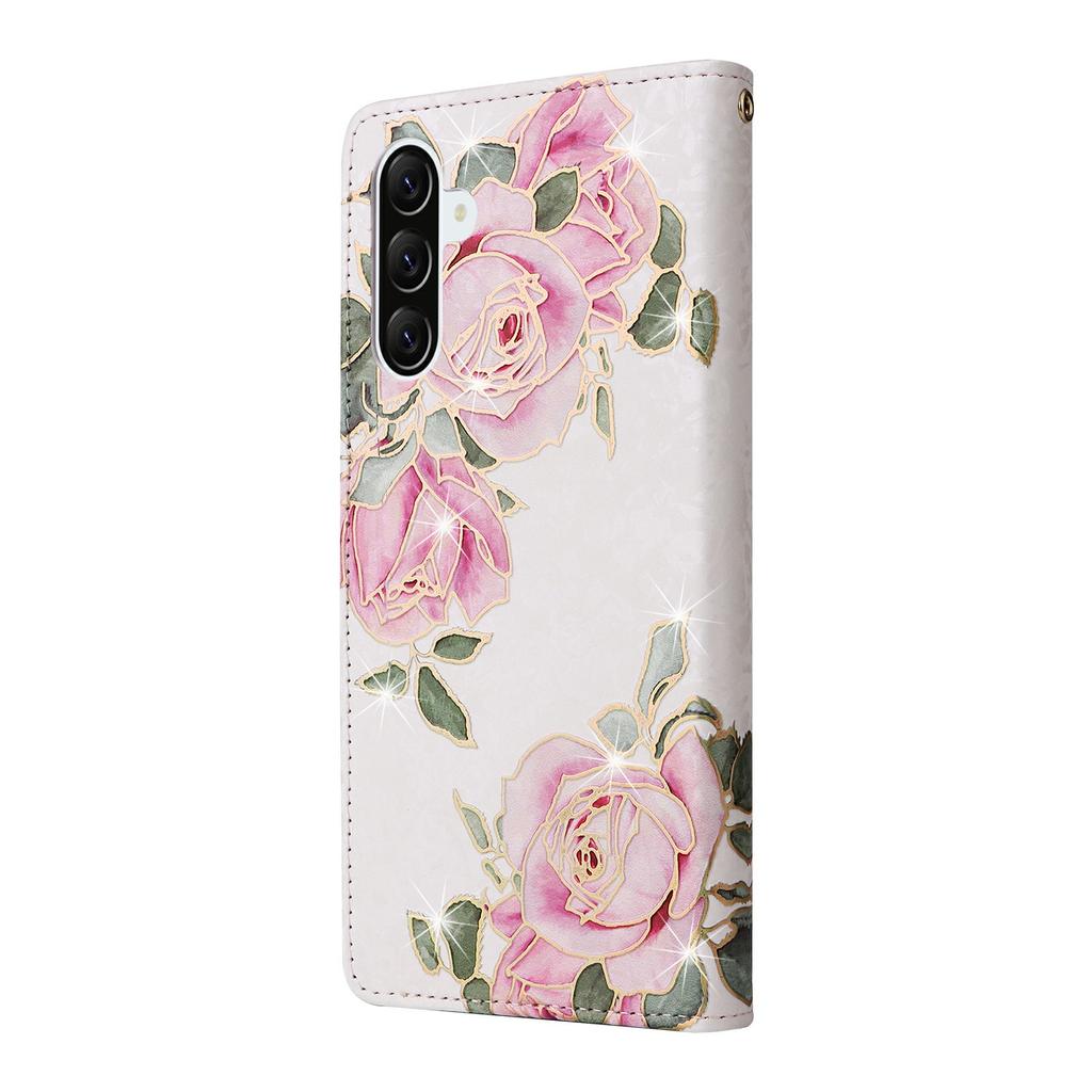 For Samsung Galaxy A37 5G Case RFID Blocking Flower Leather Phone Cover