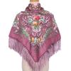 110*110Cm Ethnic Floral Headscarf For Elegant Women Shawl Babushka Bandana Handkerchief Female Head Wraps Print Square Scarves