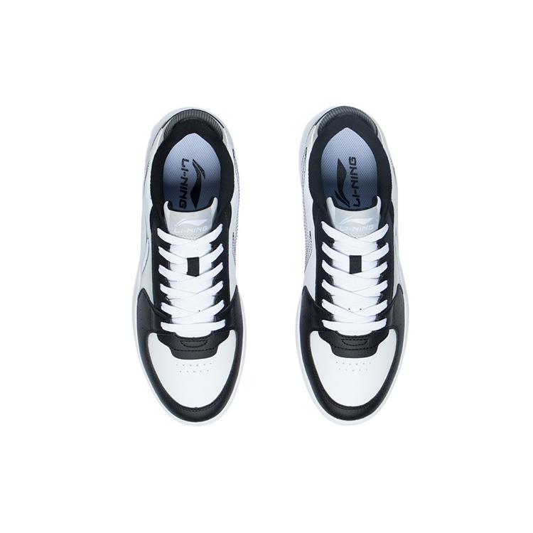 Li Ning Galaxy Slip Resistant, Abrasion Resistant, Lightweight Low top Skateboard Shoes Men's White Black AGCS253-2