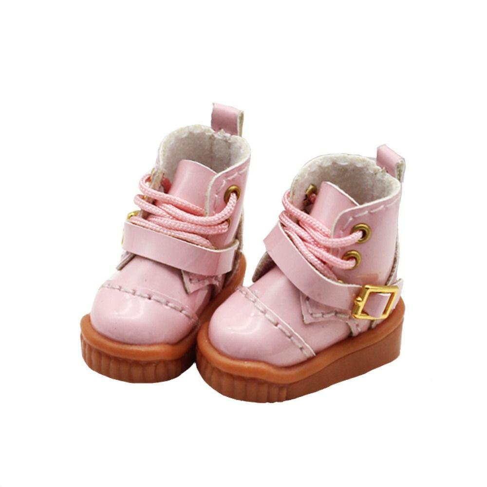 Mini 1/12 Bjd Doll Leather Shoes High-top 1/12 Bjd Doll Boots OB11 Doll Shoes  Holala
