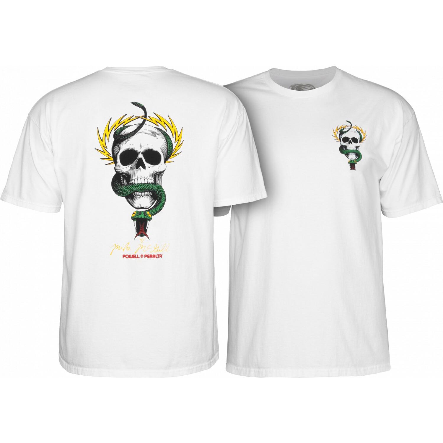 Powell Peralta Skateboard Shirt McGill Skull & Snake White S