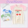 Baby Cotton Short Sleeve Romper With Bonefree Shoulder Closure For Newborns Summer Wear