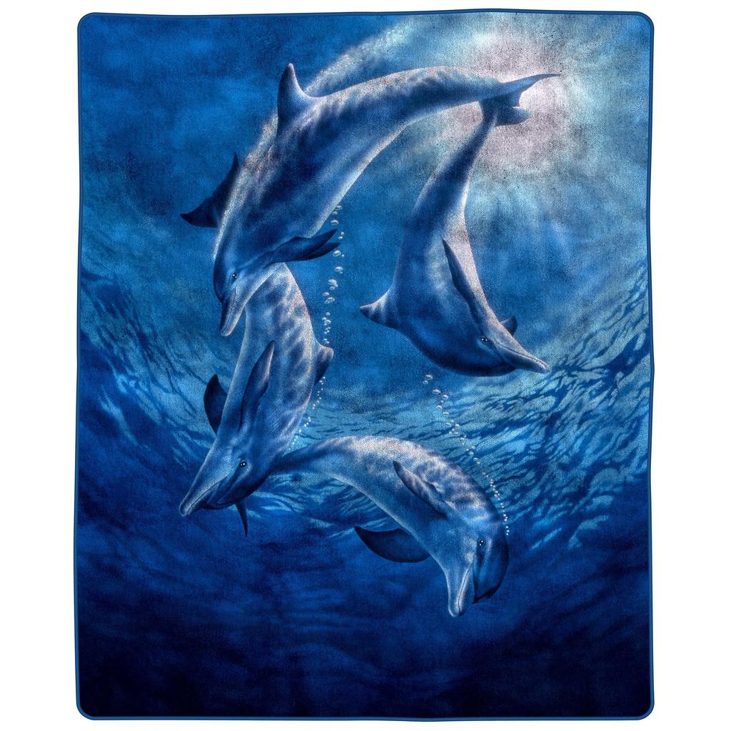 Dolphin Throw Blanket, Soft  for Girl Kid Teens Adults, Fleece Cute   Warm Cozy   Bed Crib or Couch