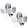 110V Electric Milking Machine 7L Rechargeable Cow Goat Sheep Milker Stainless Steel Bucket Double Heads Hose With Restriction Valve