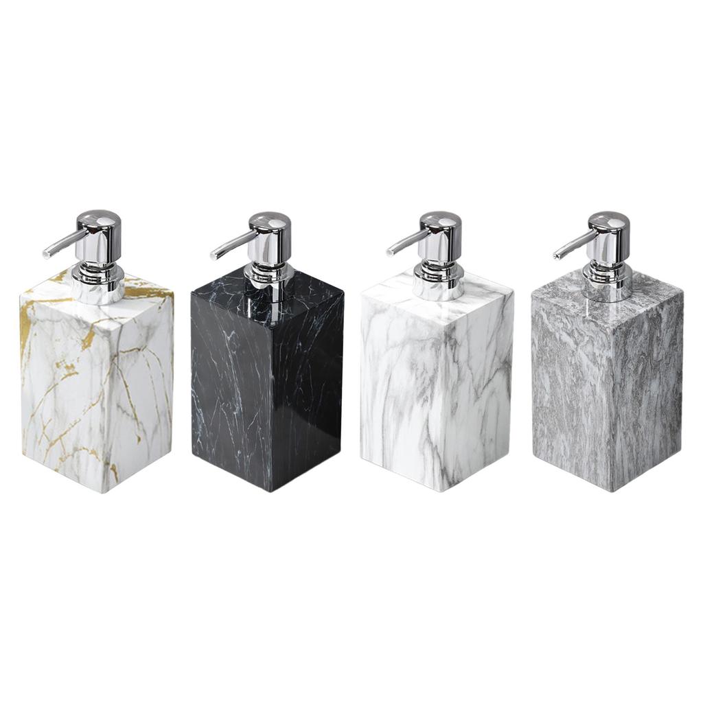Marble Texture Soap Dispenser Shower Dispenser Resin Liquid Hand Soap Dispenser for Home Countertop Kitchen Laundry Room Hotel
