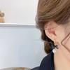 New Fashion Jewelry 14K Real Gold Plating Zircon Ball Pendant Black Ribbon Bow Knot Earrings Elegant Women's Prom Party Earrings