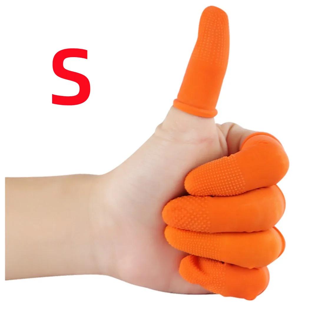 30pc Disposable Latex Finger Cots Anti-Static Powder Free Rubber Fingertips Finger Protector Gloves Protective Finger Cots S/M/L