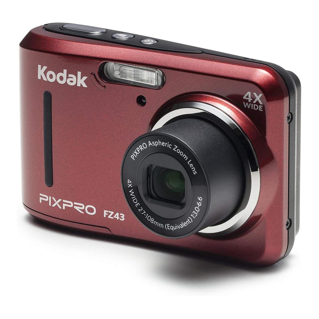 Kodak PIXPRO Friendly Zoom FZ43 16 MP Digital Camera with 4X Optical Zoom and LCD Screen by Kodak 2.7 (Red)