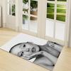 Black White Portrait Carpet Rug Soft Washable Antislip Home Living Room Sofa Mats Personalized Christmas Rug